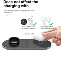 40W podwójny bezprzewodowy Pad ładowania dla iPhone 13 12 11 XS XR X 8 Samsung S22 S21 S20 2 W 1 Qi szybka ładowarka mata dla Airpods 3 Pro 5